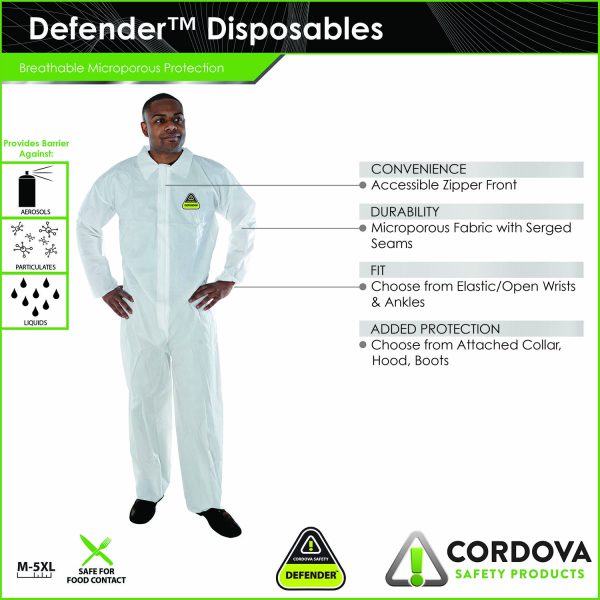 DEFENDER™, Coverall, Hood, Boots: #CPHB - Image 3