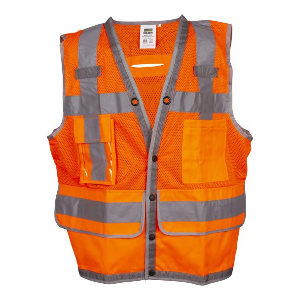 Surveyors Safety Vest, COR-BRITE®, Type R, Class 2, Heavy Duty: #VS295