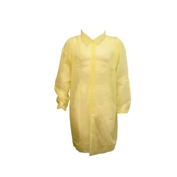 Yellow Polypropylene Lab Coat : LC25Y